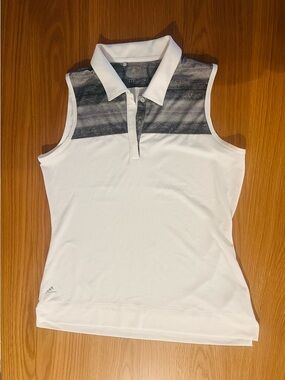 Adidas Golf Women's Sleeveless Collared Polo Shirt Size Medium